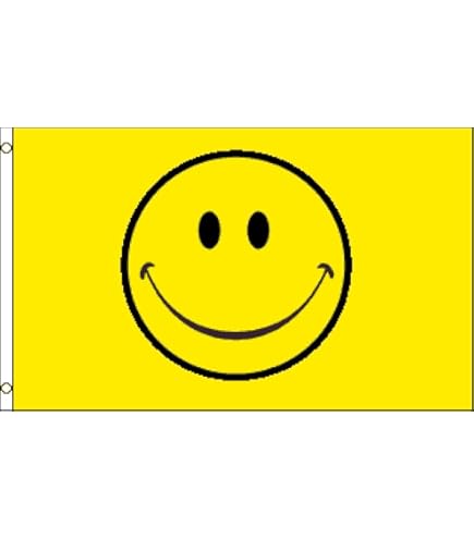Amazon.com : DMSE Smiley Face Yellow Smile Happy Flag 2X3 Ft Foot
